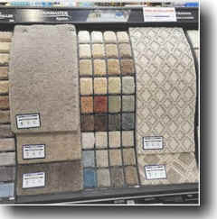 Carpet samples on display have specifications shown on the back of the sample - Carpetprofessor.com